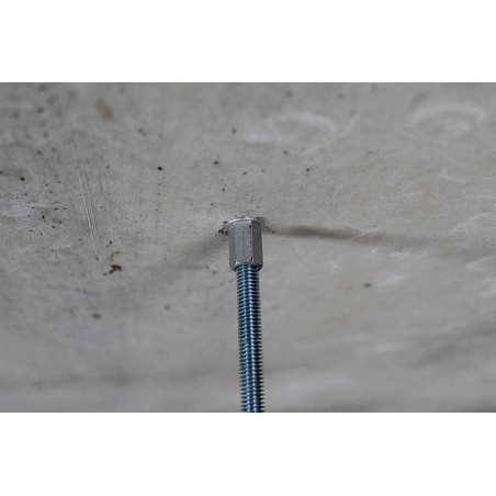 Anclaje tornillo directo a hormigón Ø 6x35 mm, cabeza manguito M10, recubrimiento Zn-Al