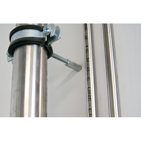 Abrazadera metálica reforzada isofónica M8+M10 tipo RI Ø 60 mm acero cincado